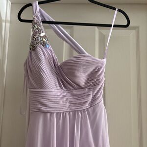 Sequin Hearts Lavender One-Shoulder Dress